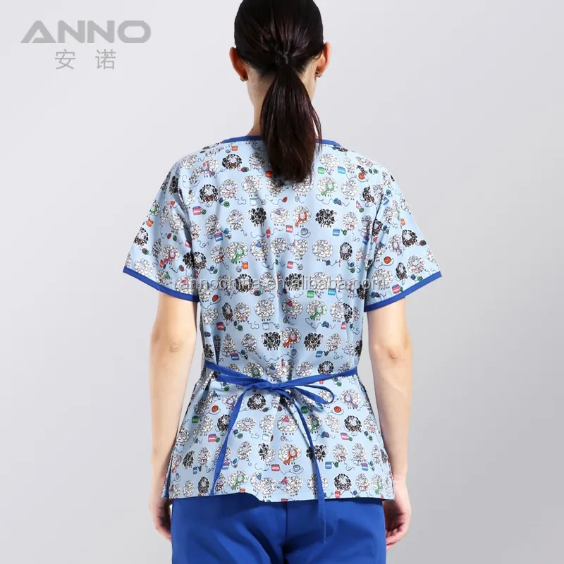 Hot Selling Waterproof Printing Nursing Clothes Hospital Medical Scrubs