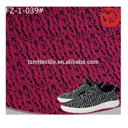 2018 Waterproof fashion red shoes material ,flyknit fabric for sport shoes