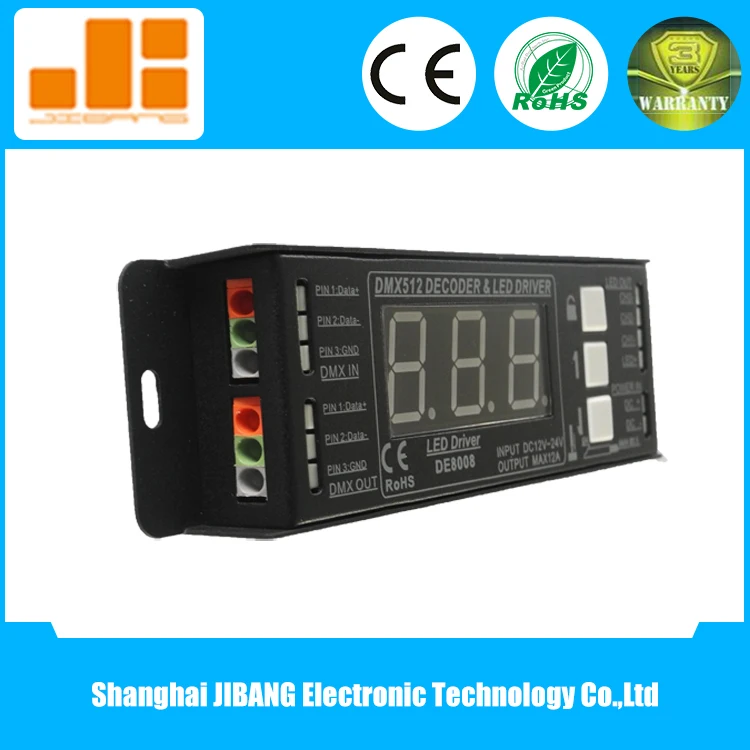 CV 12V RGB DMX512 Decoder DE8008
