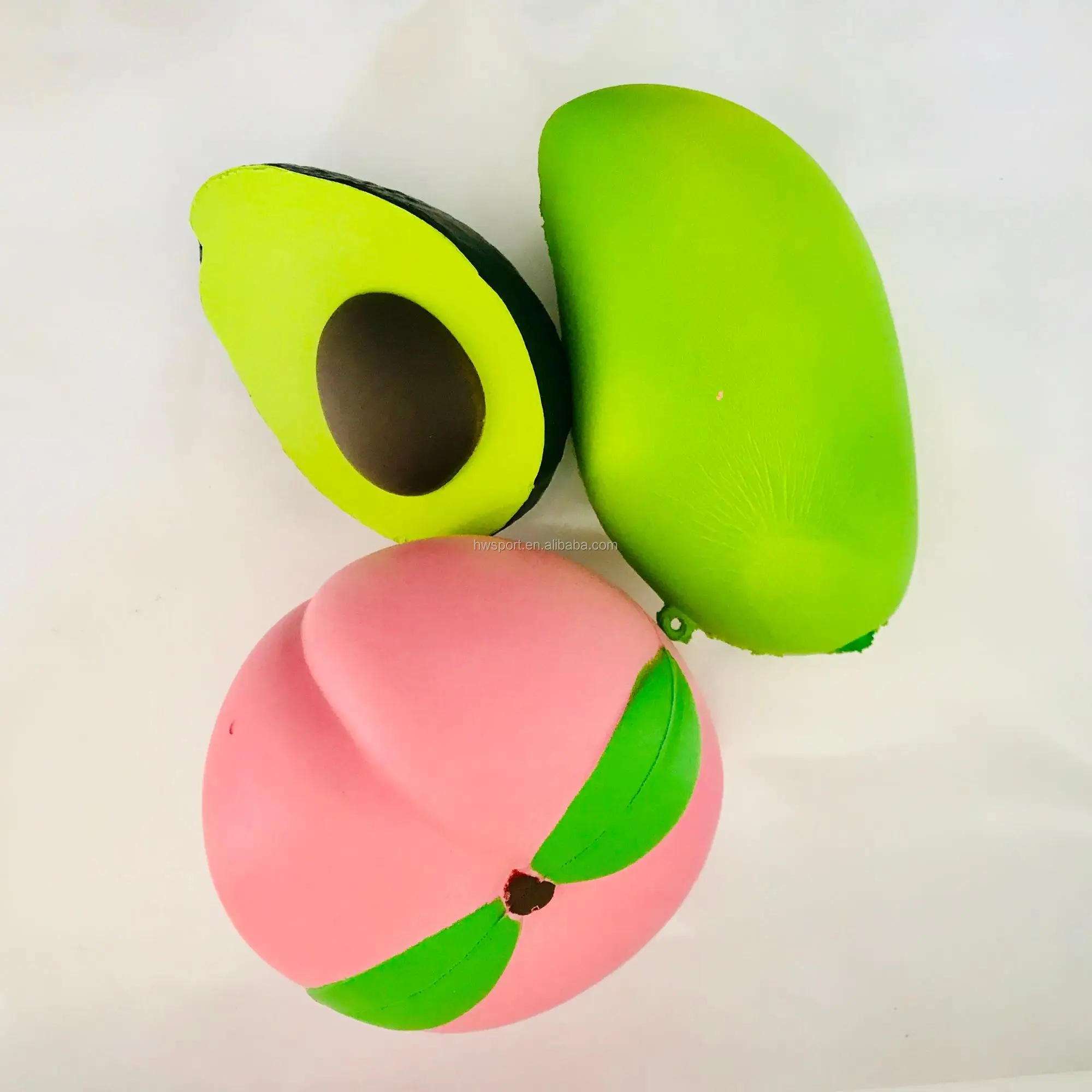 Jumbo Squishy Set Fruits Slow Rising Scented Avocado/Pear/Orange Shaped PU Pressure Relieve Squishies Soft Toy