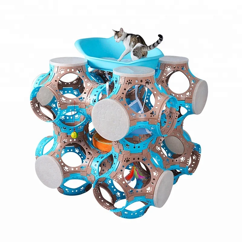 Бытовые Пластиковые складные моющиеся Игрушечные Мячи «сделай сам» для кошек и замков