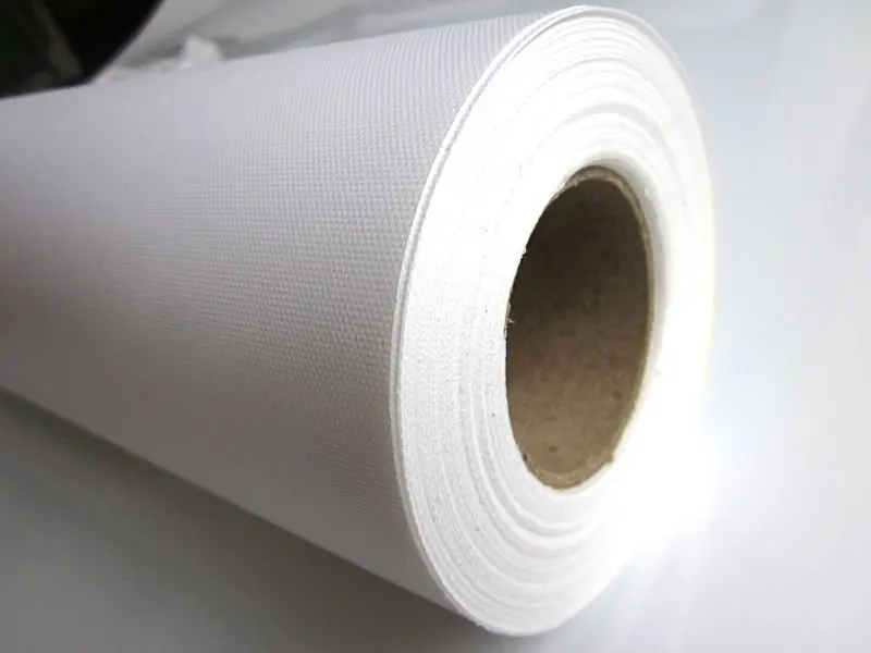 Solvent Glossy 100% Pure cotton canvas,white/yellow back 380g wide format inkjet canvas roll