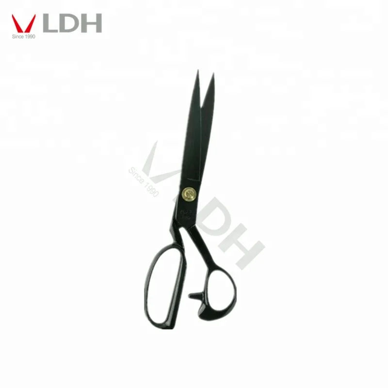 Wholesale 9 inch Carbon Steel Black Blade Super Cutting Tailor Scissors