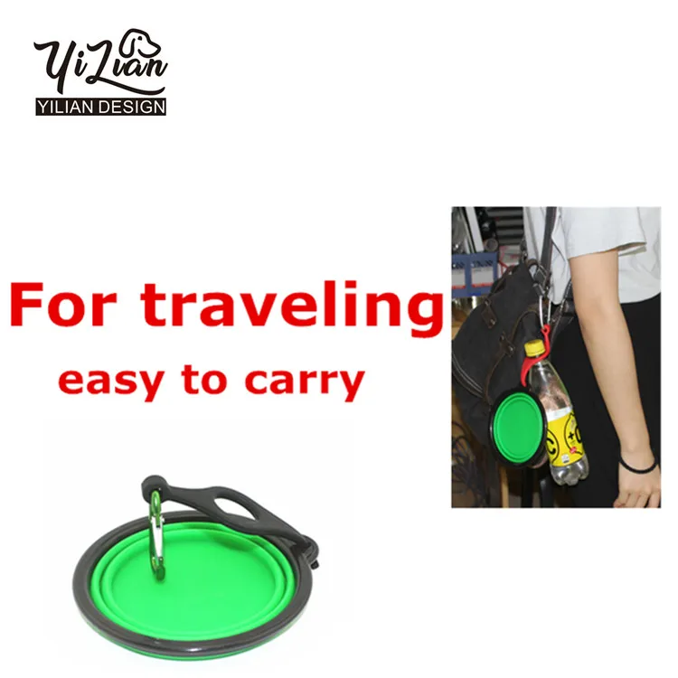 
Top selling 350/750/1000/1500ml Foldable Pet Food Water Feeding Portable Travel Collapsible Dog Silicone Bowl 