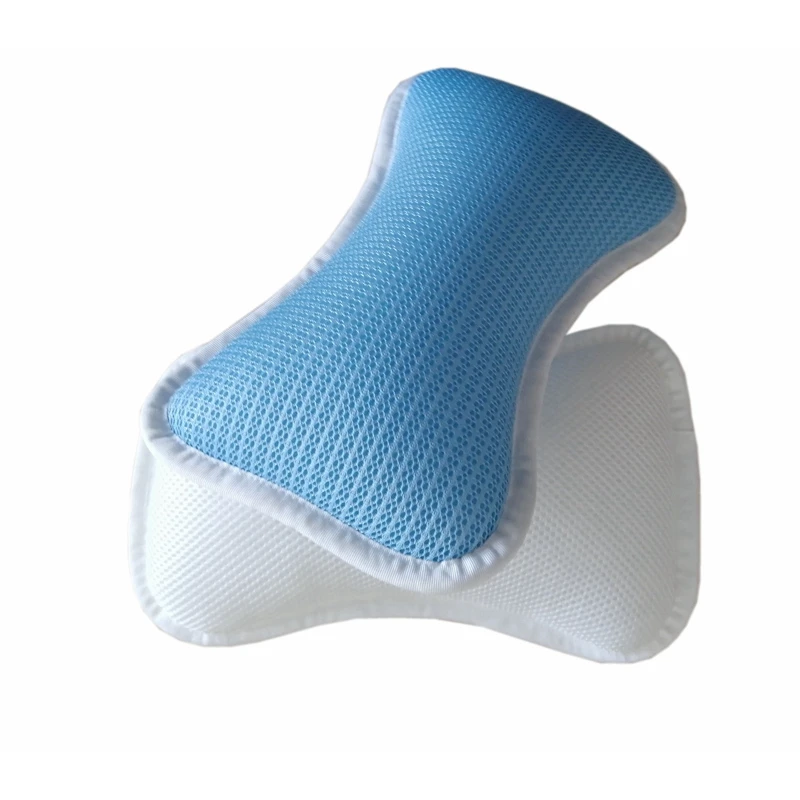 3D mesh material bath pillow with suction cup