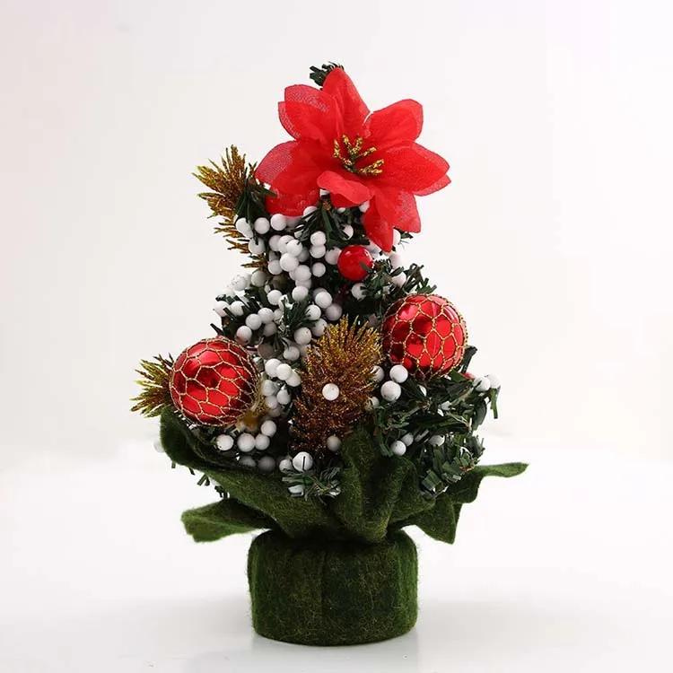 
20cm Tabletop Stand Christmas Tree Decoration Artificial Mini Christmas Tree 