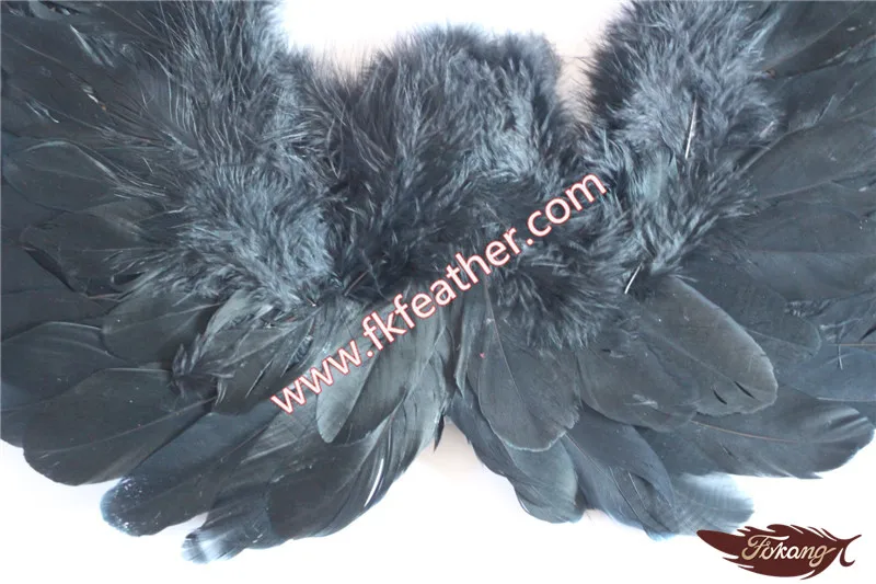 Event Decoration Craft Large Black Angel Wings Goose Feather