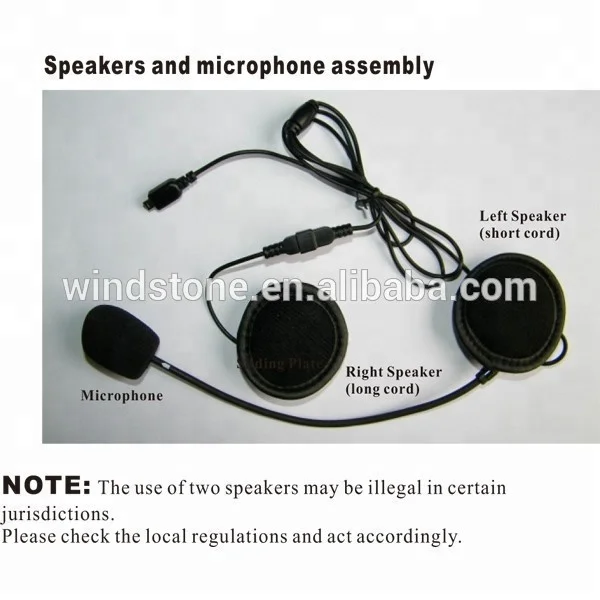 
More than 1 KM Interphone Helmet BT Intercom Headset for Handsfree Calling 