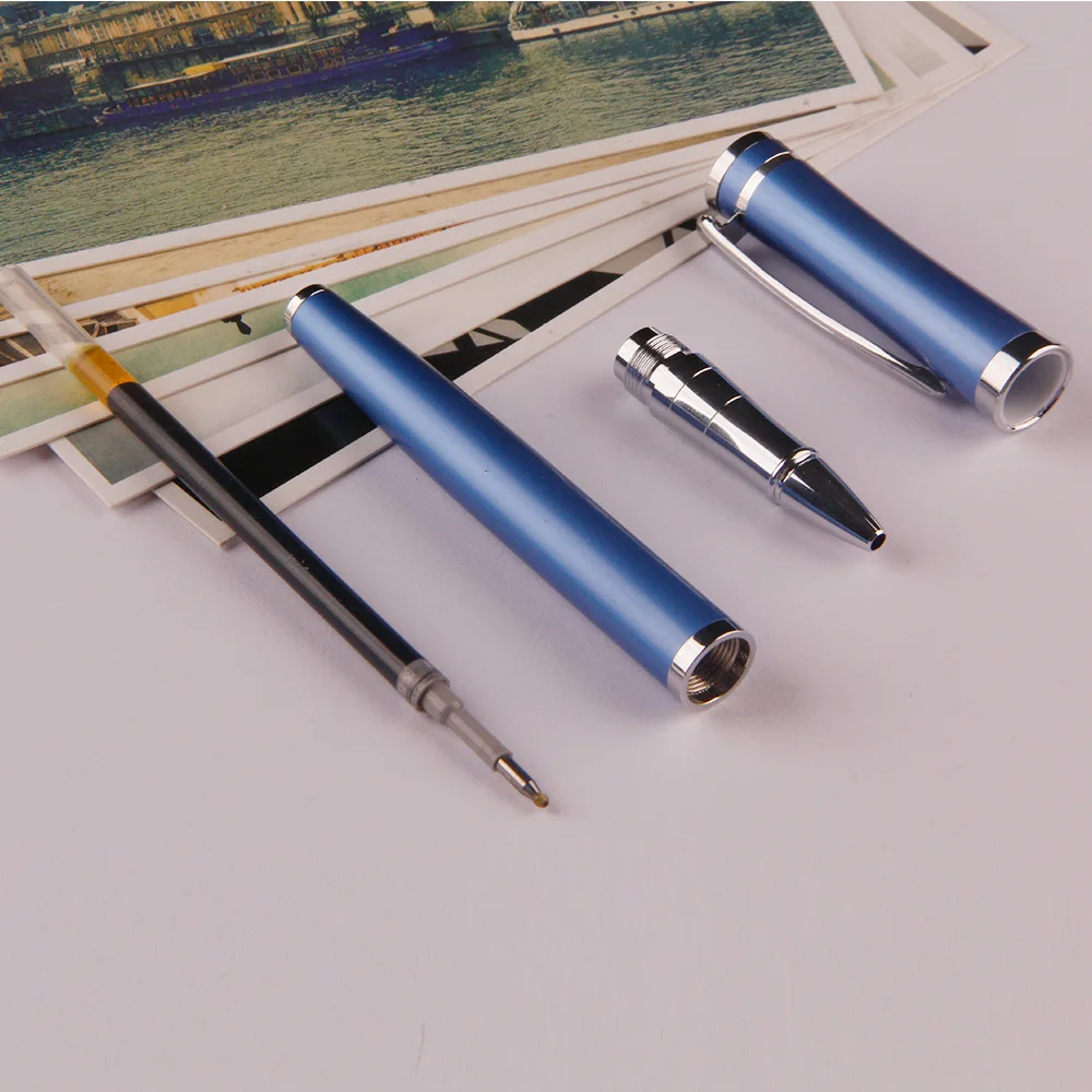 Cheap customized color lacquered body metal roller pen heavy metal gel ink pen with your logo
