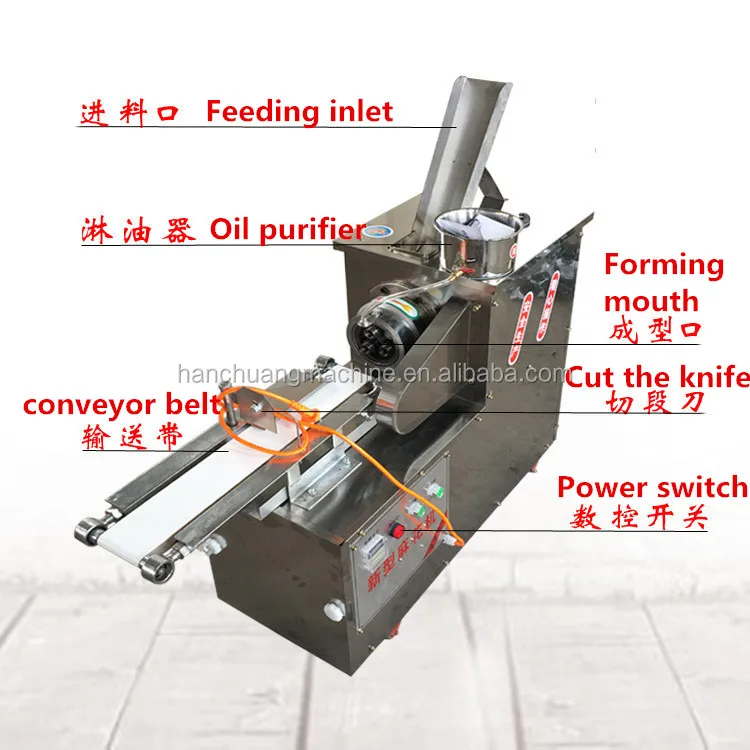 crispy snack food twist bread making machine