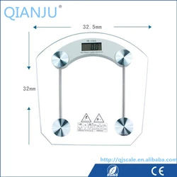 Digital Bathroom Body Electric Weight Scale Custom Pattern Square 180kg High Accurate Digital Load Cell Weight Function White