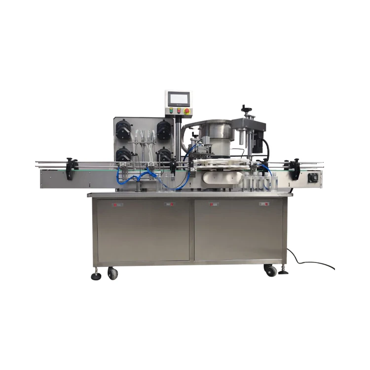 
4 Heads Peristaltic Pump Alcohol Gel Pharm Filling Capping Machine 