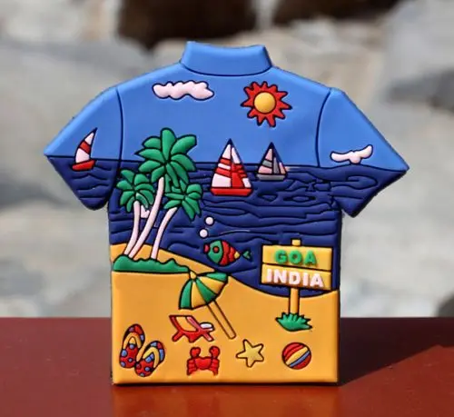 TOURIST SOUVENIR Goa India Rubber FRIDGE MAGNET Customized printed fridge magnet,refrigerator magnet ---DH21041