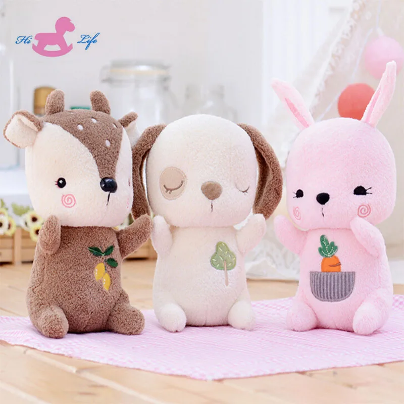 wholesale cute cheap animal plush rag doll with high quality