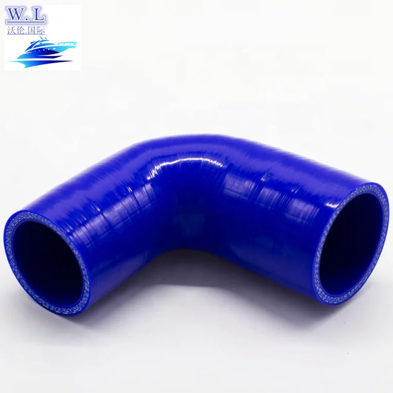 
2019 Great Price 90 degree rubber radiator hose 48mm to 51mm silicon car hose 5mm thick blue 4 ply silicone rubber joiner 