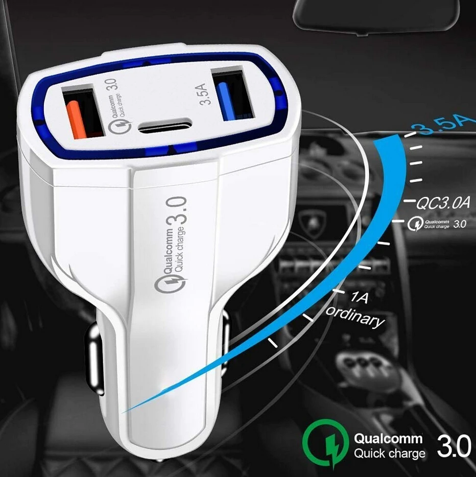 
Best Gift Universal 2 USB Qualcomm Quick Charge 3.0 Car Charger,car battery charger for mobile phone 