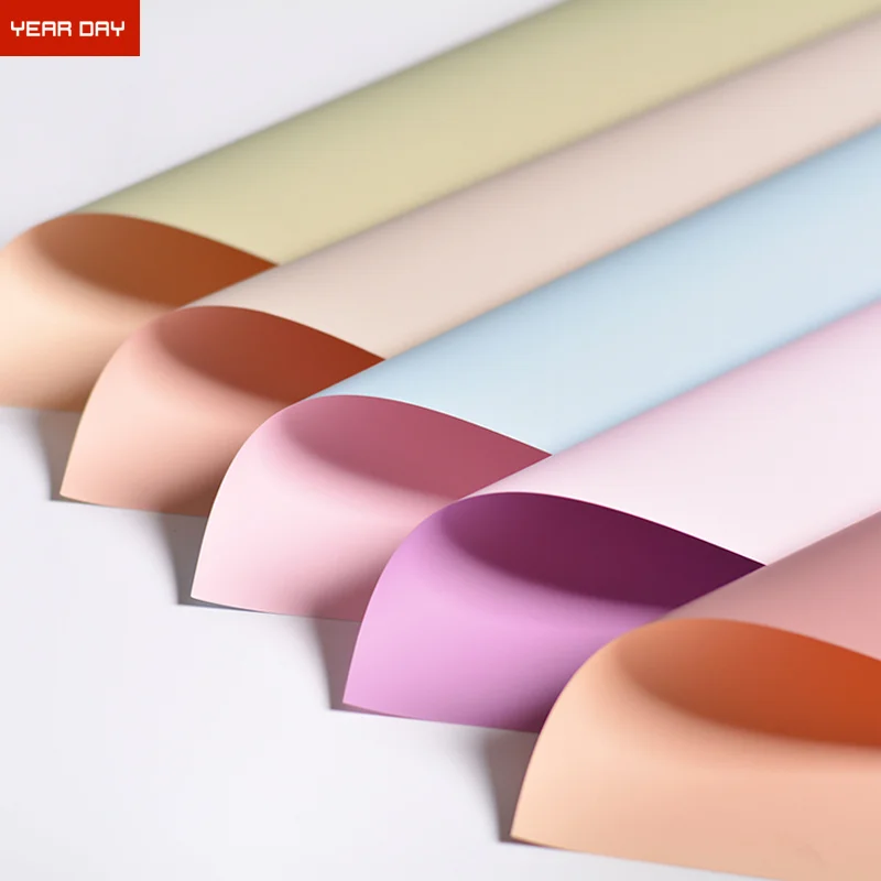 Оптовая продажа, индивидуальная цветная полупрозрачная Корейская Водонепроницаемая оберточная бумага для цветов