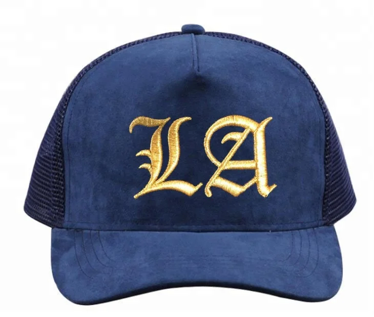 Hot sales 3D embroidery Custom suede mesh trucker hat
