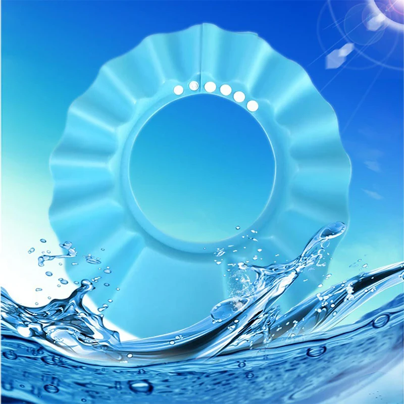 
Silicone Waterproof Cap reusable soft reusable Safety Bath Visor Cap for toddler baby shower cap protect Kids Eye Ear Mouth 