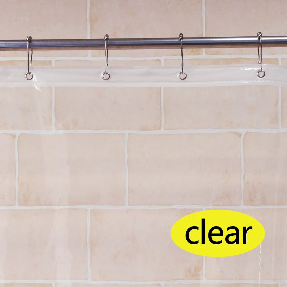 Eco Friendly Clear White Transparent Peva Shower Curtain Liner 180*180cm