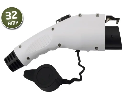 32a iec 62196 ev charger male female connector 3 phase coiled cable