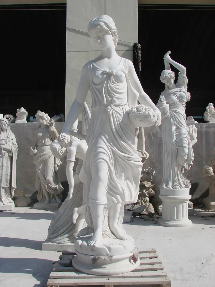 Life size natural marble hand-carved Soldier roman statues