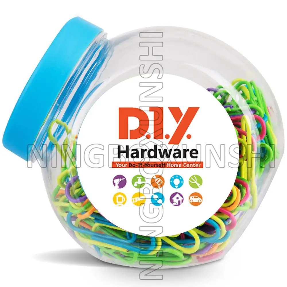 Cheap mini size office supplies table see-through PP Plastic candy vase screw up lid paper document file note clip organizer