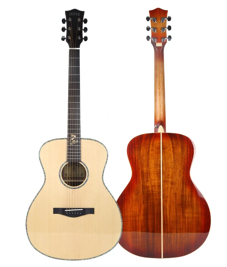41 inch high quality OM barrel spruce  Acacia veneer acoustic guitar