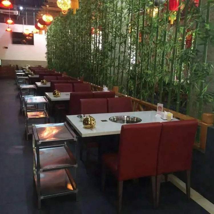 
Hot pot table Chinese restaurant sets custom made required for sale 
