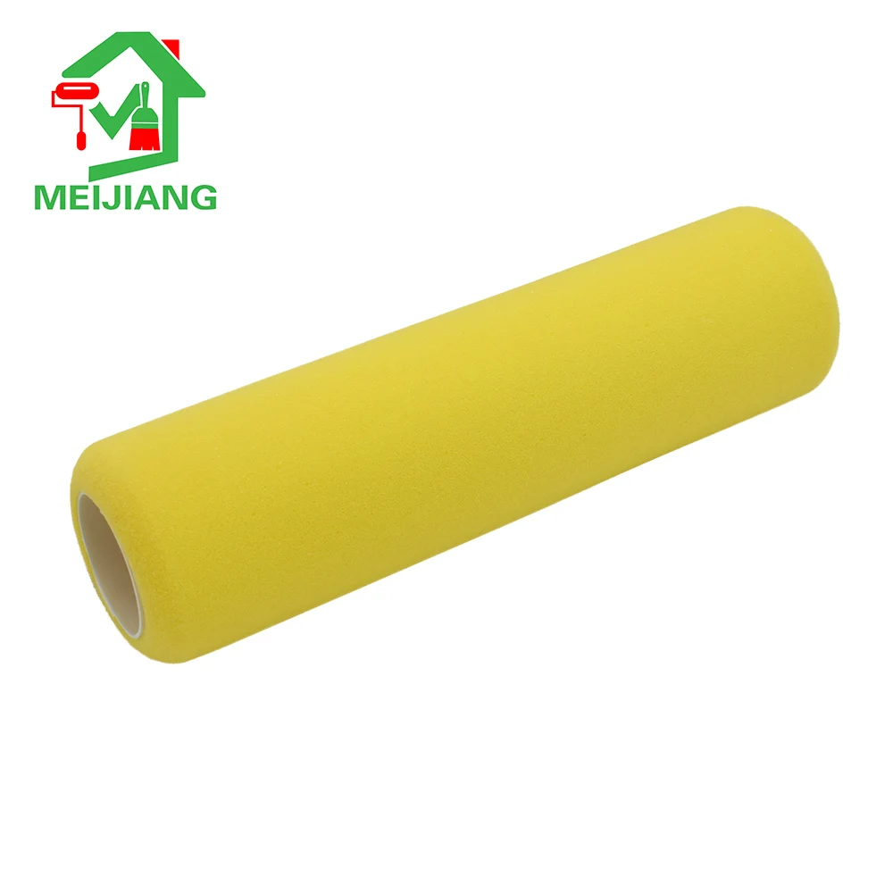 yellow smooth painting use high density foam roller