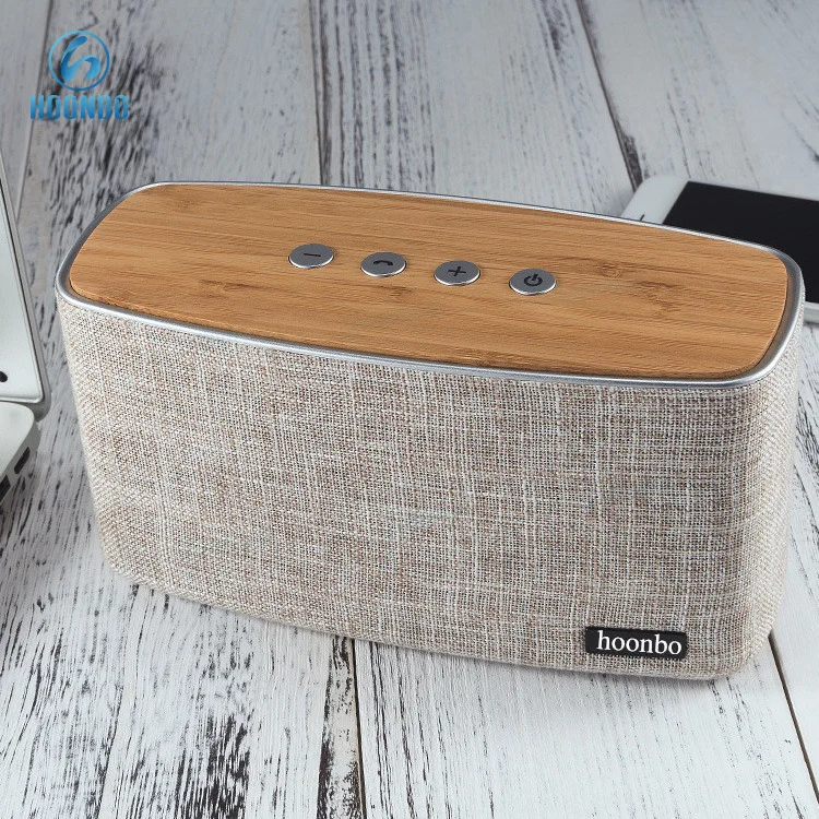 
Wooden Wireless Stereo Speaker with 15W*2 HD and DSP High Loud Speaker 