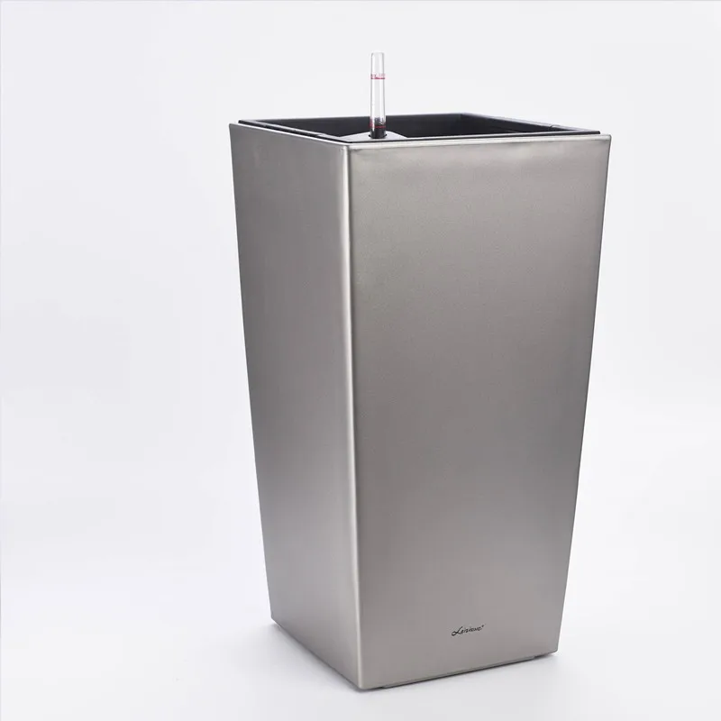 Leizisure new self watering plastic marble style garden flower pots decorative plant pot macetas for home hotel