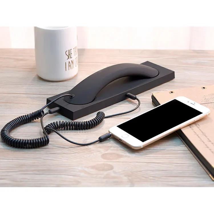 
Proolin factory price rhinestone handset Fashion for mobile phone desk receiver 