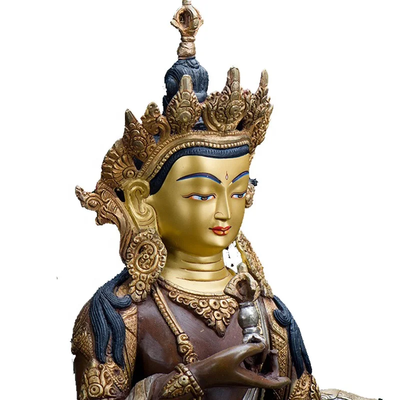 Indoor decoration Vajrasattva metal buddha small statue reglious temple craft antique brass buddha statue