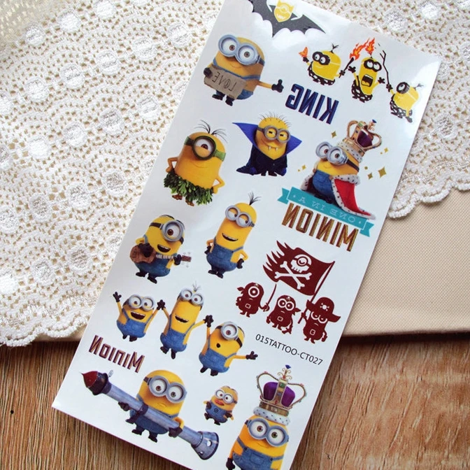 Custom design safe water transfer hand tattoos sticker for kids Wholesale cute cartoon temporary tattoo stickers