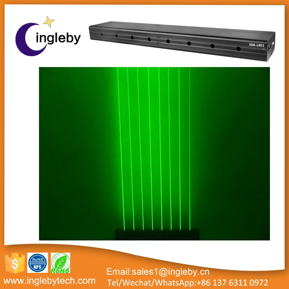 Самый популярный Клуб дискотека dj оборудование 8 глава зеленый жира луч перемещение лазерного света