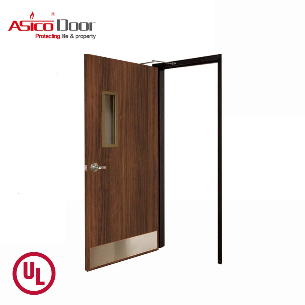 Cold Roll Galvanized Steel Door Fire Rating 3 hrs Hospital School Residential Used Fire Door