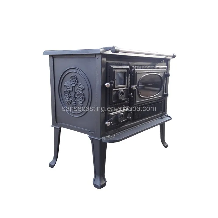 
Factory direct selling cast iron wood burning stove with oven (BSC318) 