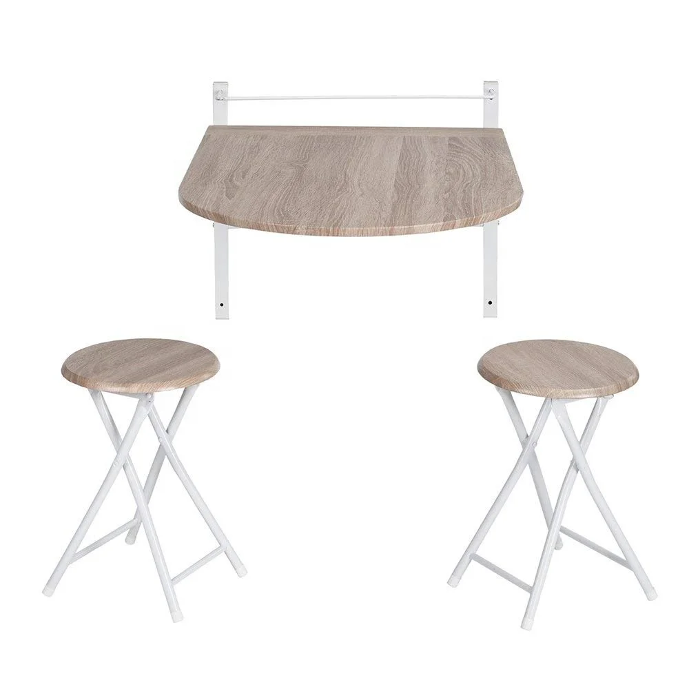 Bar Dining Set Chairs Set Breakfast Bar Set Bistro Kitchen Home Budget Furniture Folding Multifunction Dining Room Table and 2