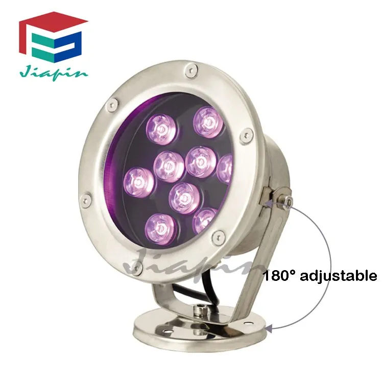 
Stainless Steel IP68 Waterproof LED Fountain Light, 9W LED Underwater Fountain Light 