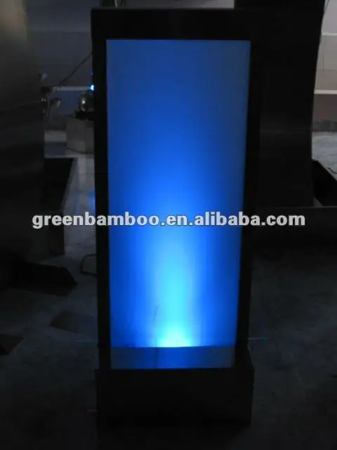 glass indoor water fountain stainless steel fountain water fall for home decoration