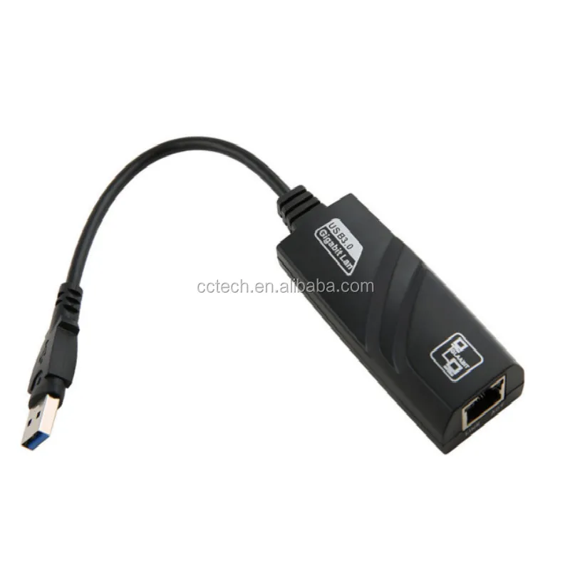 USB 3.0 to 10/100/1000Mbps Gigabit Ethernet RJ45 External Network Card LAN Adapter