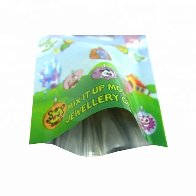 Toy Packaging CMYK Glossy Printing Euro Hang Hole Plastic Bag