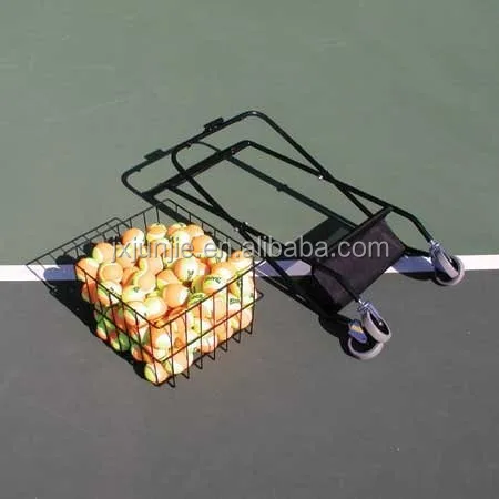 Wholesale steel folding utility cart,tennis folding shopping cart with double basket