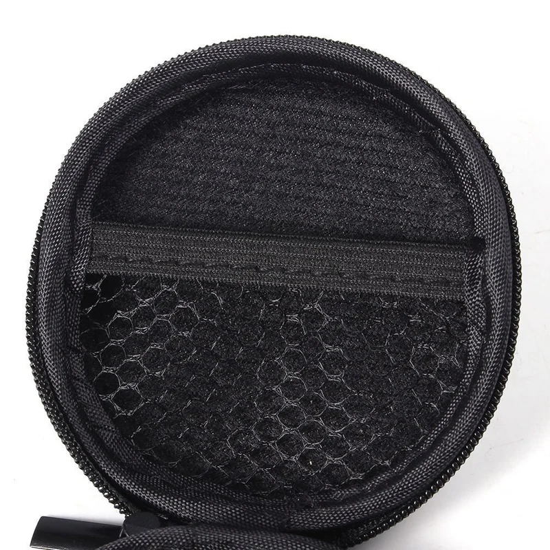 EVA Earphone Case Small Round Pocket Travel Carrying Box for Earbuds Headphone