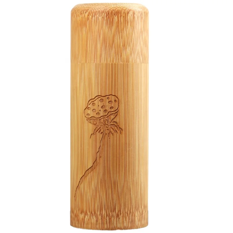 customized packaging personalized fancy bamboo round tea bag box