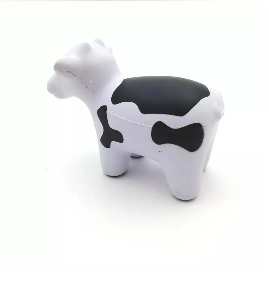BSCI En71 ASTM Reach cartoon design cow foam stress ball Stress Pressure Reliver Vent Ball
