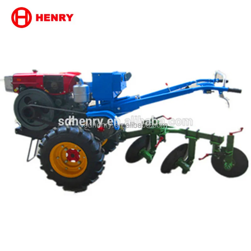 
electric start power tiller with plough 