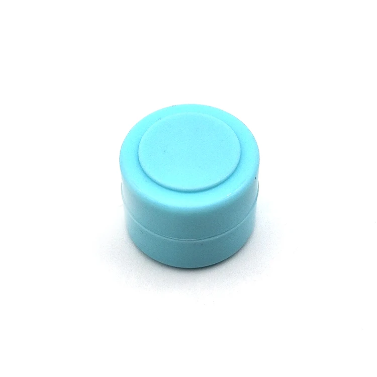 
Hot Selling Custom Logo Mini Cosmetic 3ml 5ml 7ml DABs Reusable Round Wax Storage Silicone Jars Wax Container 