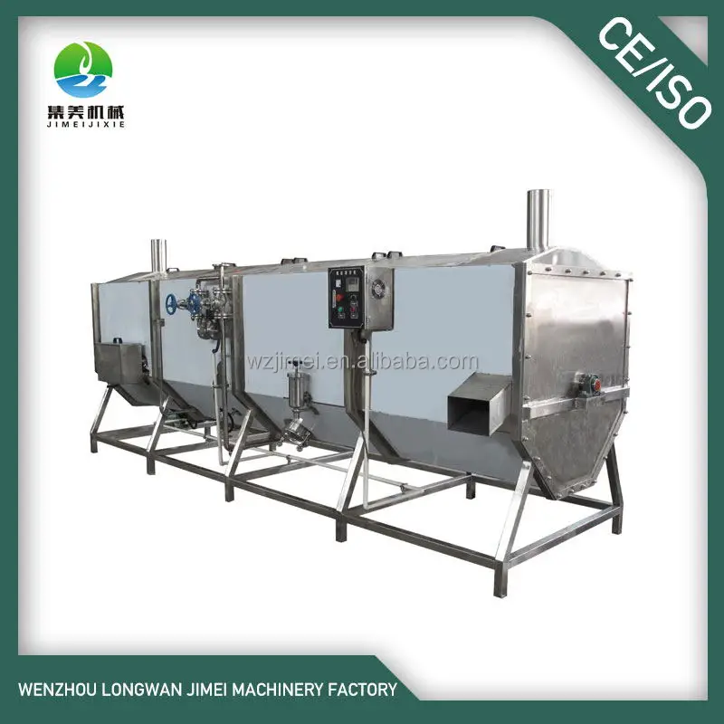
bean etc vegetable Stainless steel spiral type blanching machine 